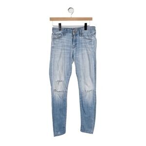 MOTHER The Looker Jeans Light Wash Distressed Skinny Size 25‎